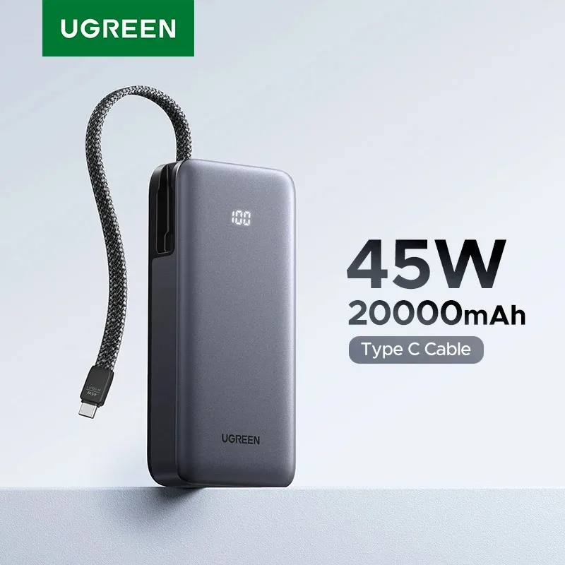 UGREEN Nexode PB536 20000mAh 45W Power Bank with Built In Cable 1