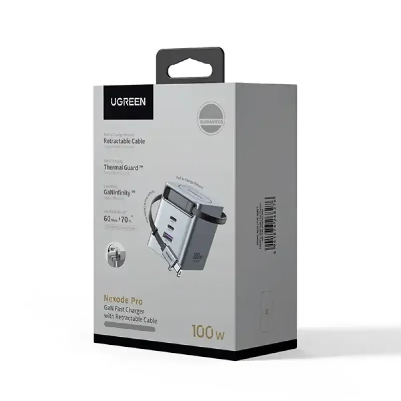 UGREEN X616 (65827) 100W GaN Fast Charger with Retractable Cable