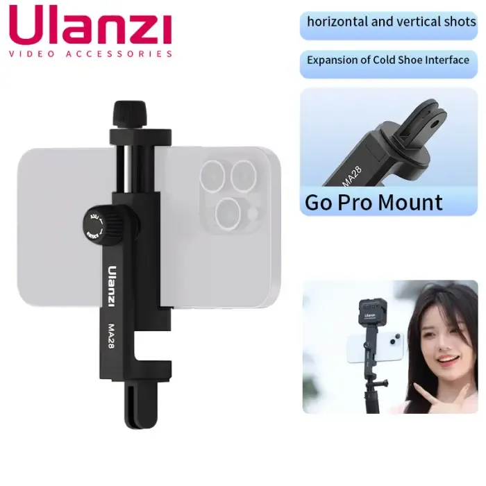 Ulanzi MA 28 Phone Clip For Action Camera Tripod Mount 2