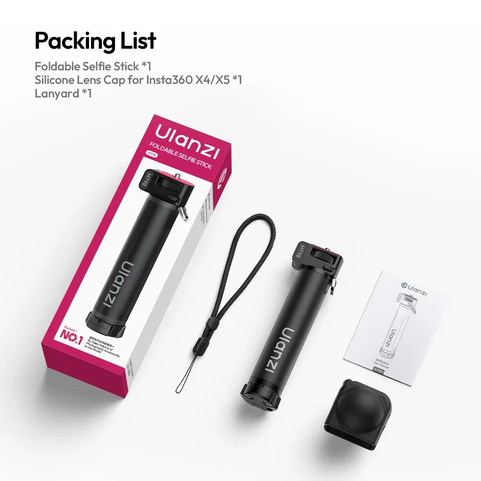 Ulanzi MT98 Foldable Invisible Selfie Stick 2
