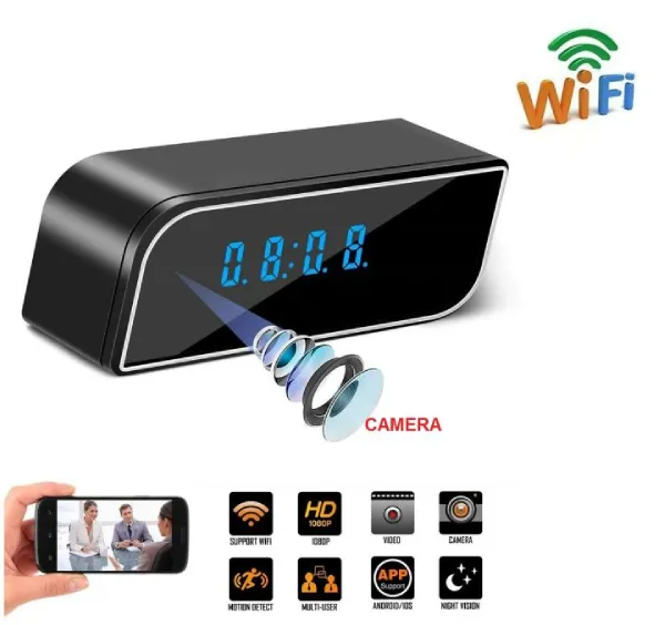 VD-I3 Full HD 1080p WiFi Hidden Digital Clock Camera