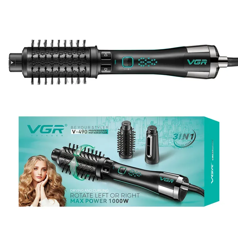 VGR V-490 Professional 3-in-1 Hot Air Brush Styler and Comb