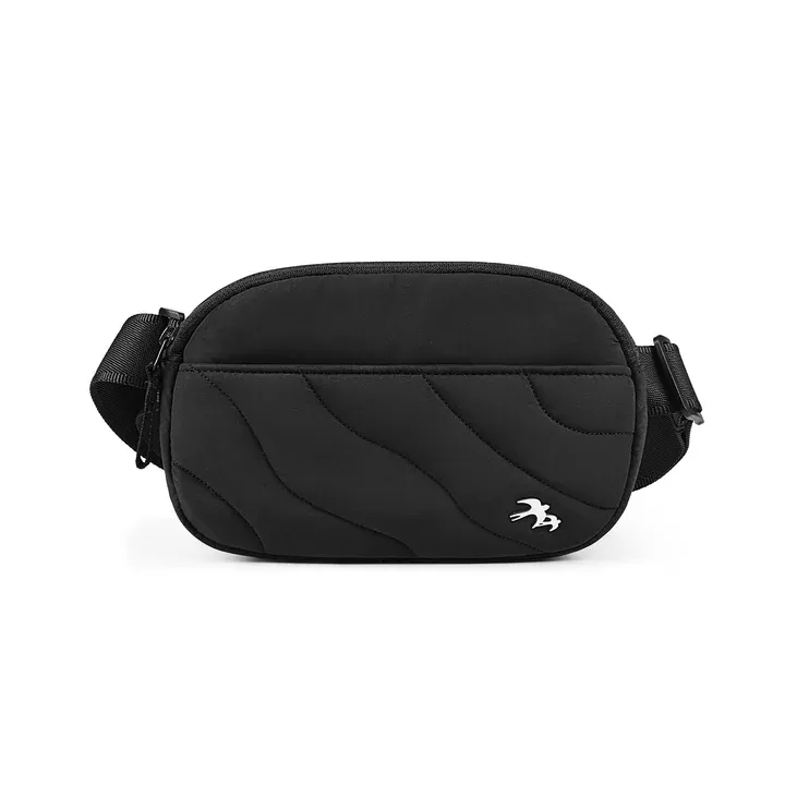 WiWU Swallow Sling Bag Waterproof Casual Crossbody Chest Bag with Adjustable Strap - Black