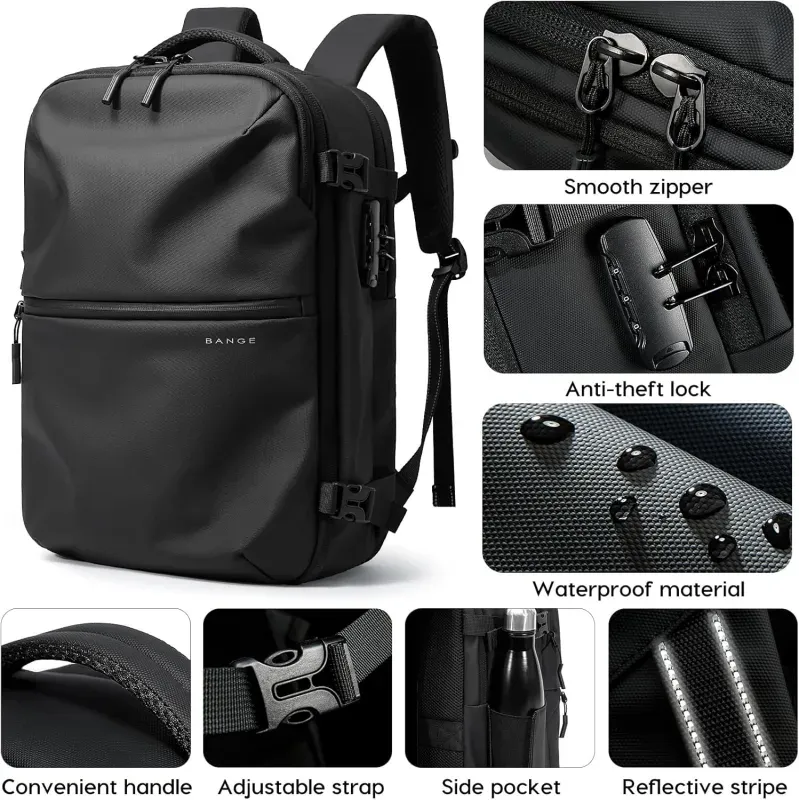 BANGE 7875-1 Vacuum Compression Backpack Unisex Large-Capacity Travel Backpack