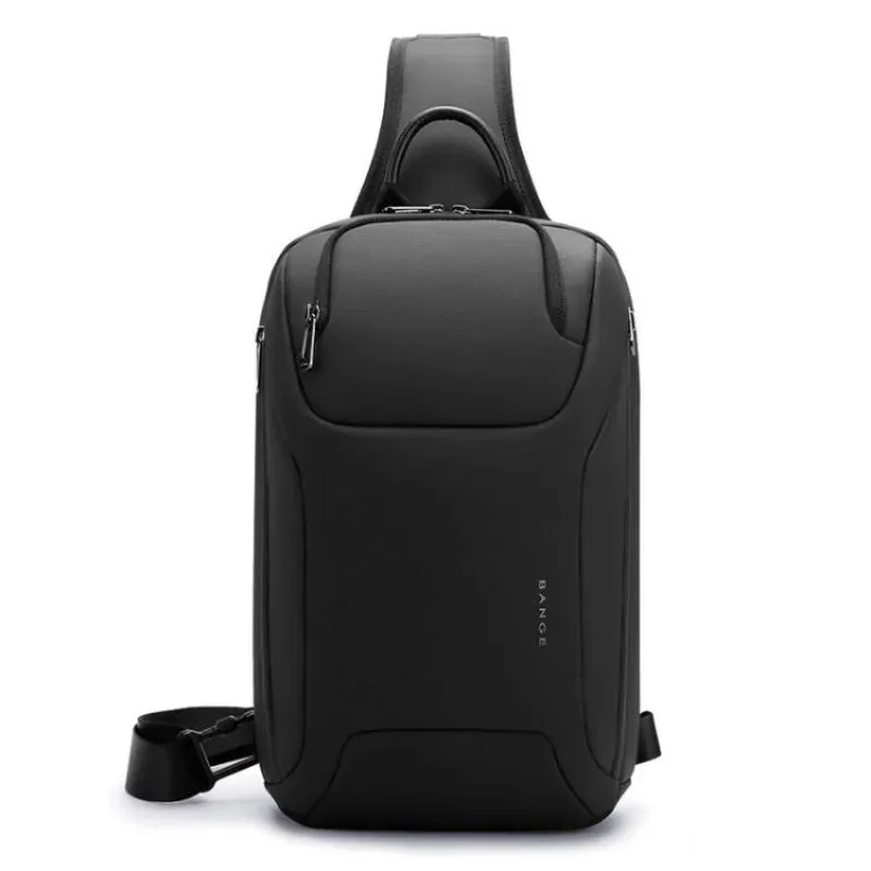 Bange Bg 8031 Men Chest Bag Business Duty Large Capacity Shoulder Crossbody Bag Black 1