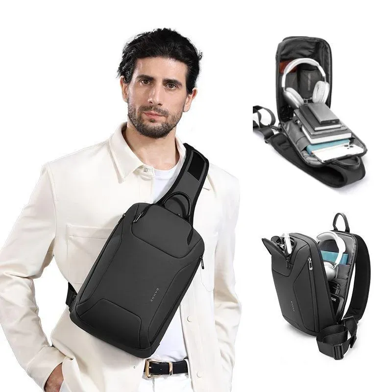 Bange Bg 8031 Men Chest Bag Business Duty Large Capacity Shoulder Crossbody Bag Black 3