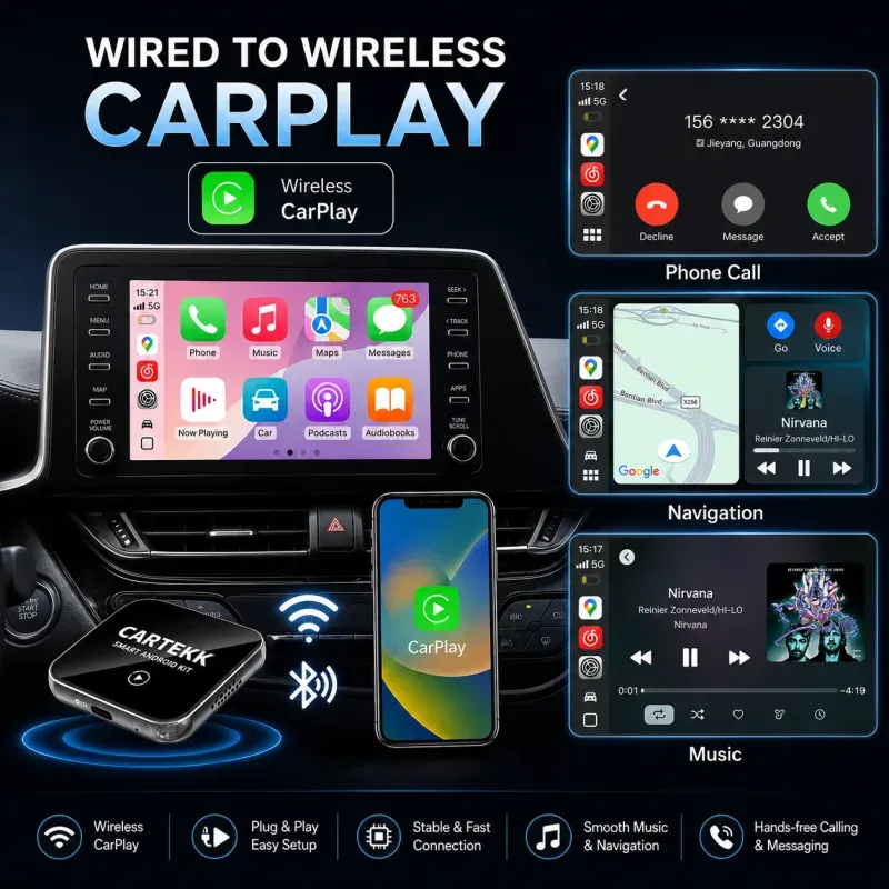 Cartekk Ai Box Wireless Android Auto 3in1 Carplay 5