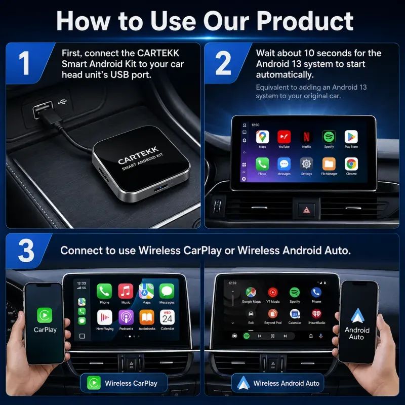 Cartekk Ai Box Wireless Android Auto 3in1 Carplay 9