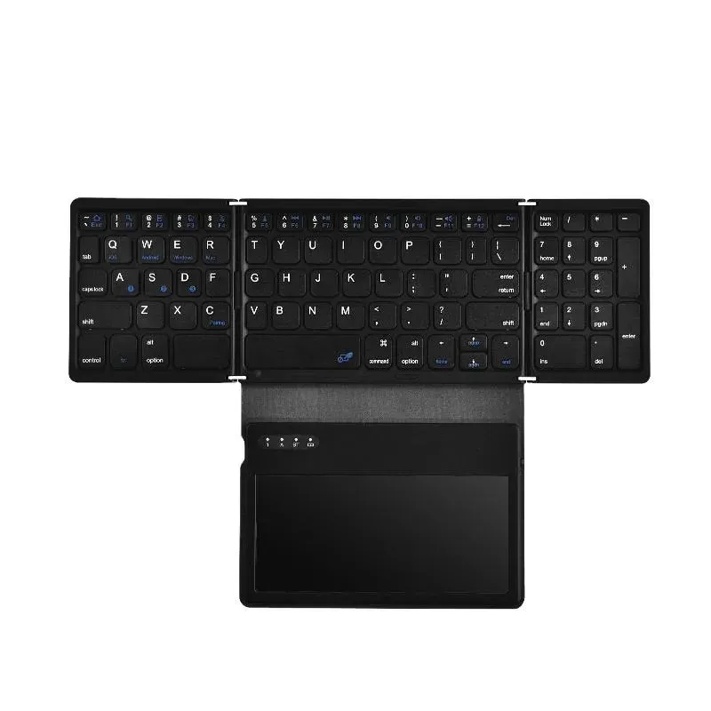 Coteci 81 Key Folding Bluetooth Keyboard With Touchpad 1