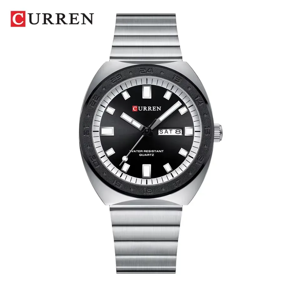 Curren 8473 silver black