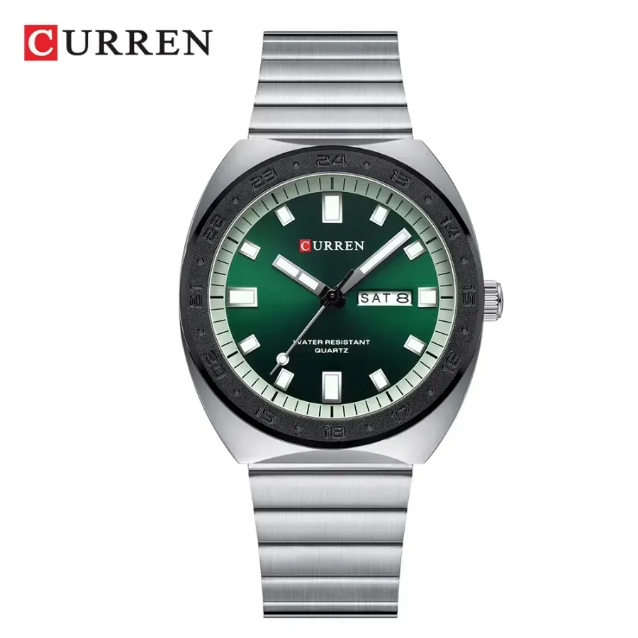 Curren 8473 silver green