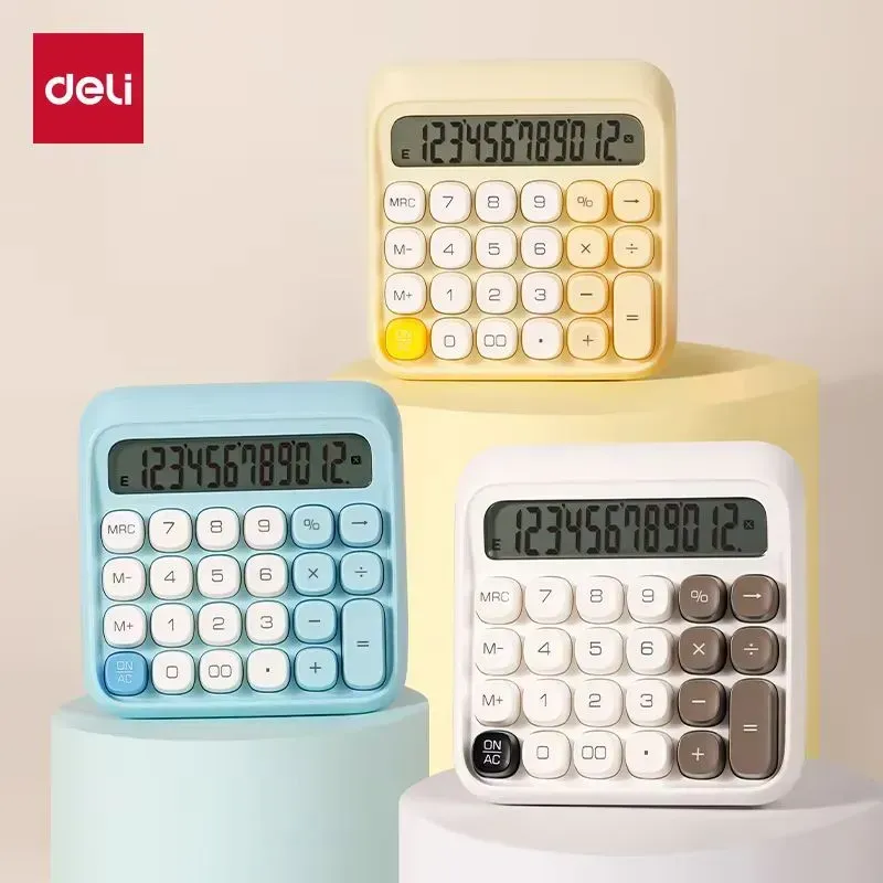 Deli TE36 Mechanical Calculator with 12-Digit Large LCD Desktop Display - selected variant