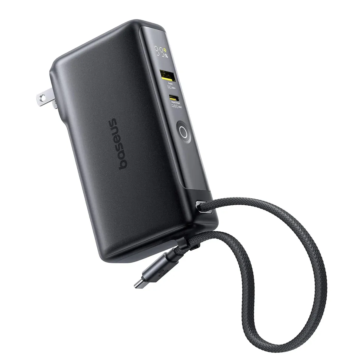 Baseus Nomos NT11 Omni Charge 10000mAh 35W Power Bank with Built-In Cable and Wall Plug