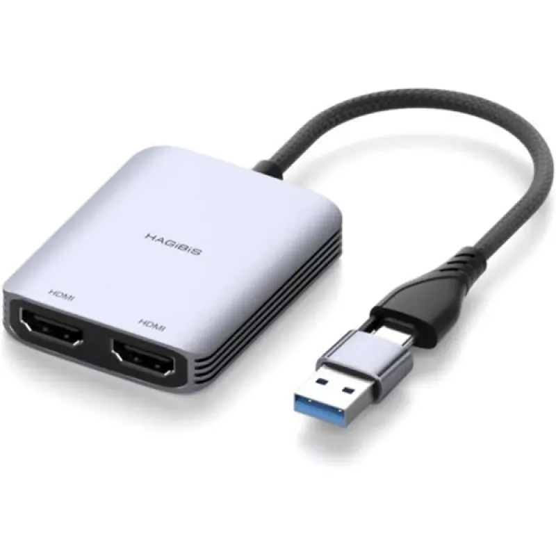 HAGIBIS MST HD10 USB 3.0 to Dual HDMI Converter