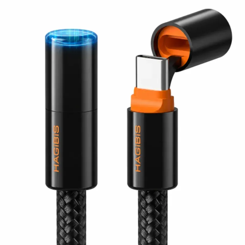 Hagibis Uap10a Magnetic Cap Usb C To Usb C Fast Charging Cable 1