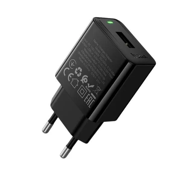 Hoco Cs91a Leader Eu 10 5w Single Port Usb A Charger Front View
