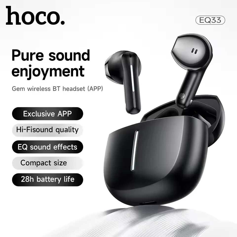 Hoco Eq33 Gem Wireless Earbuds Black