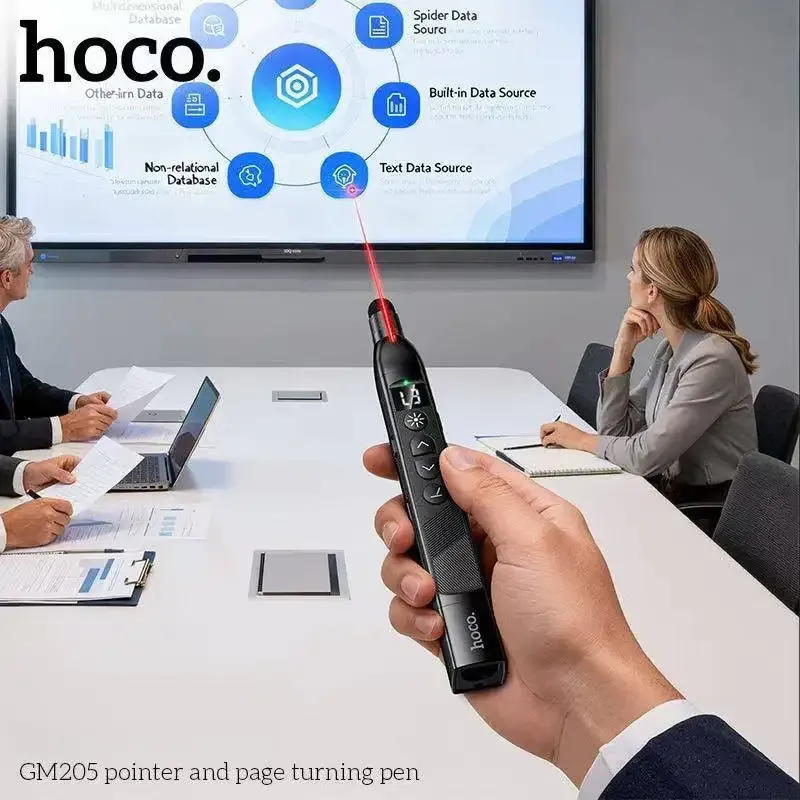Hoco Gm205 Wireless Presentation Remote Laser Pointer Use