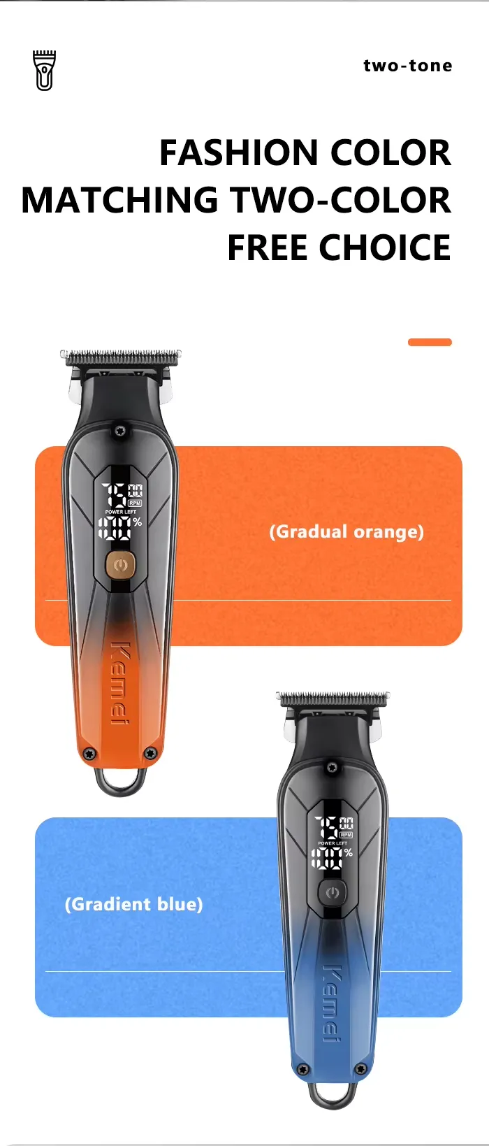 Kemei KM-1741 Rechargeable Beard & Hair Clipper