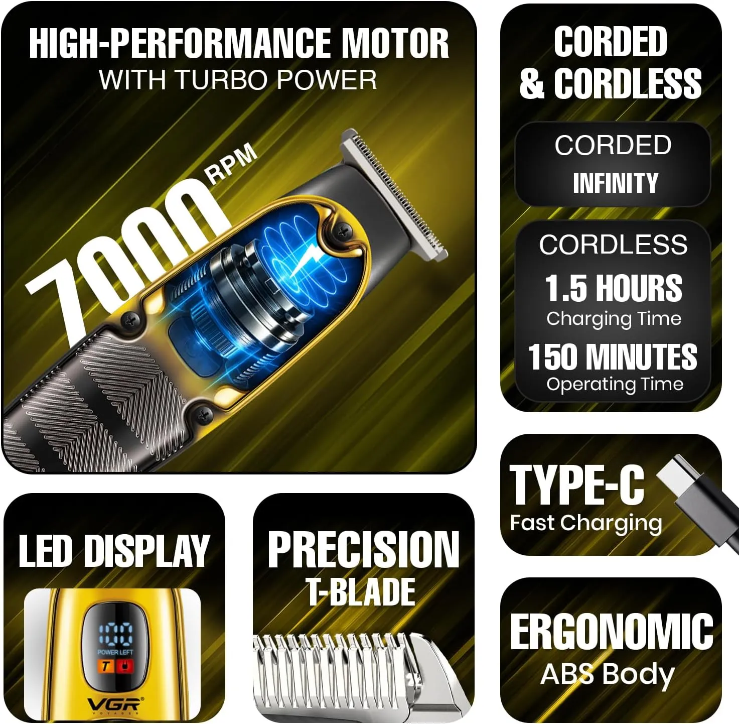 VGR V-981 Professional Hair Trimmer