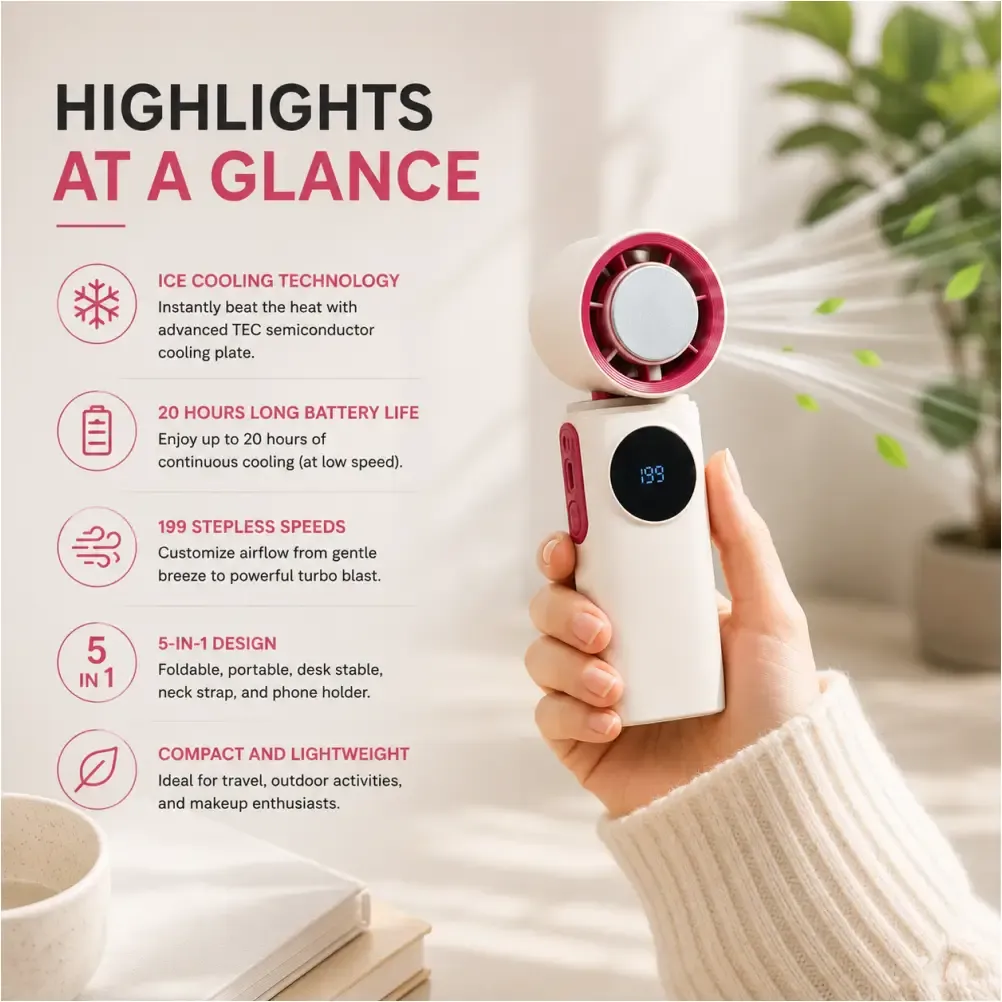 K817 Premium Handheld Turbo Cooling Fan