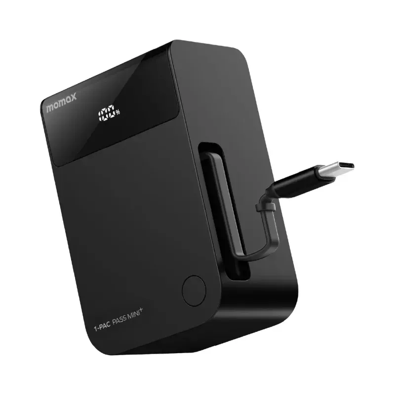 Momax 1 Pac Pass Mini 10000mah 2in1 Battery Pack With Built In Retractable Cable 3