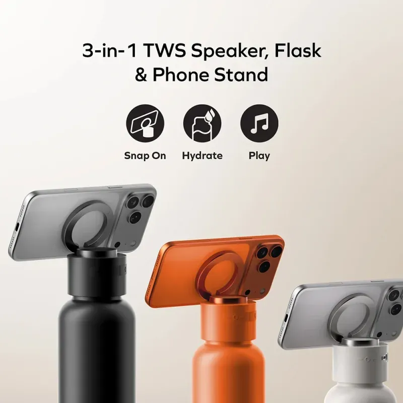 Momax 1 Vibe Bottle Magnetic Wireless Speaker Flask 4