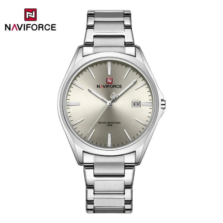 Naviforce 9291 Men's Watch Silver Grey