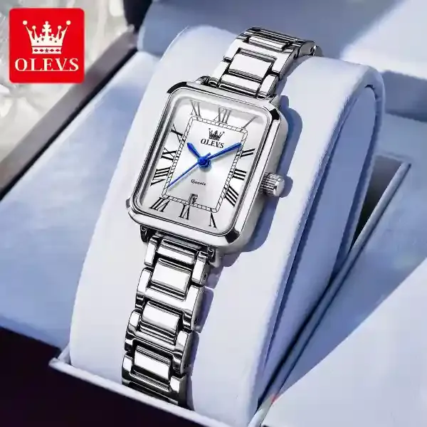 Olevs 5641 Women's Watch Silver White