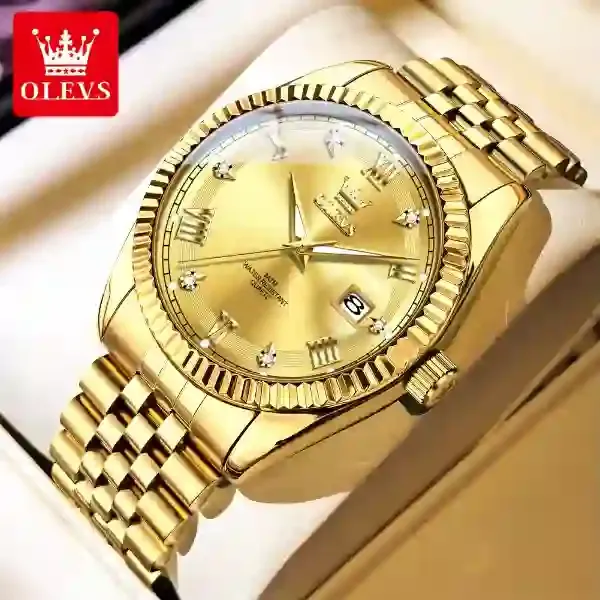 Olevs 5680 Men's Watch all gold