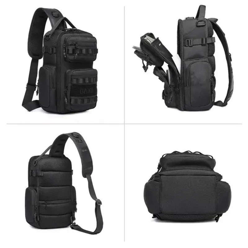 Ozuko 9812 New Designer Sling Bag Mens Crossbody Casual Travel Shoulder Shoulder Chest Bag For Men 1