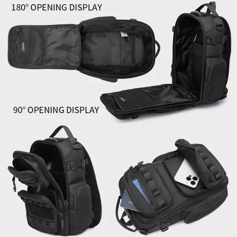 Ozuko 9812 New Designer Sling Bag Mens Crossbody Casual Travel Shoulder Shoulder Chest Bag For Men 3