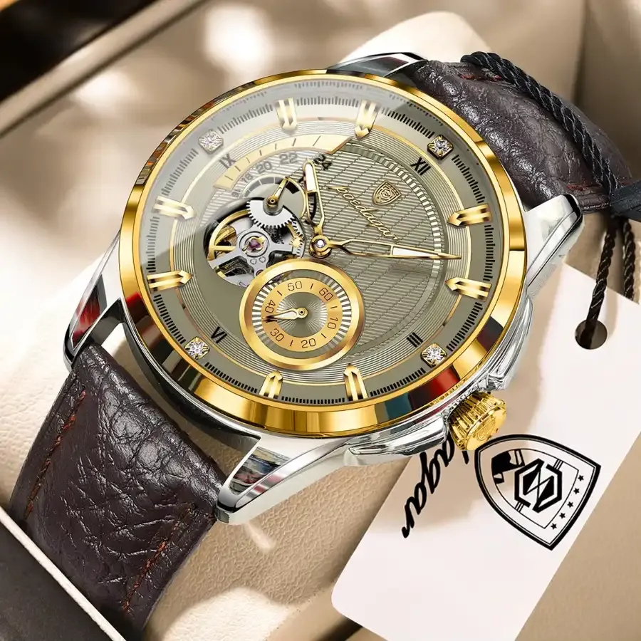 Poedagar 1427 Men's Automatics Leather Watch