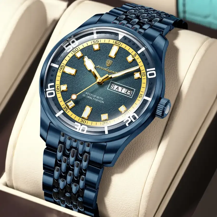 Poedagar 609 Men's Luxury Watch Blue Blue