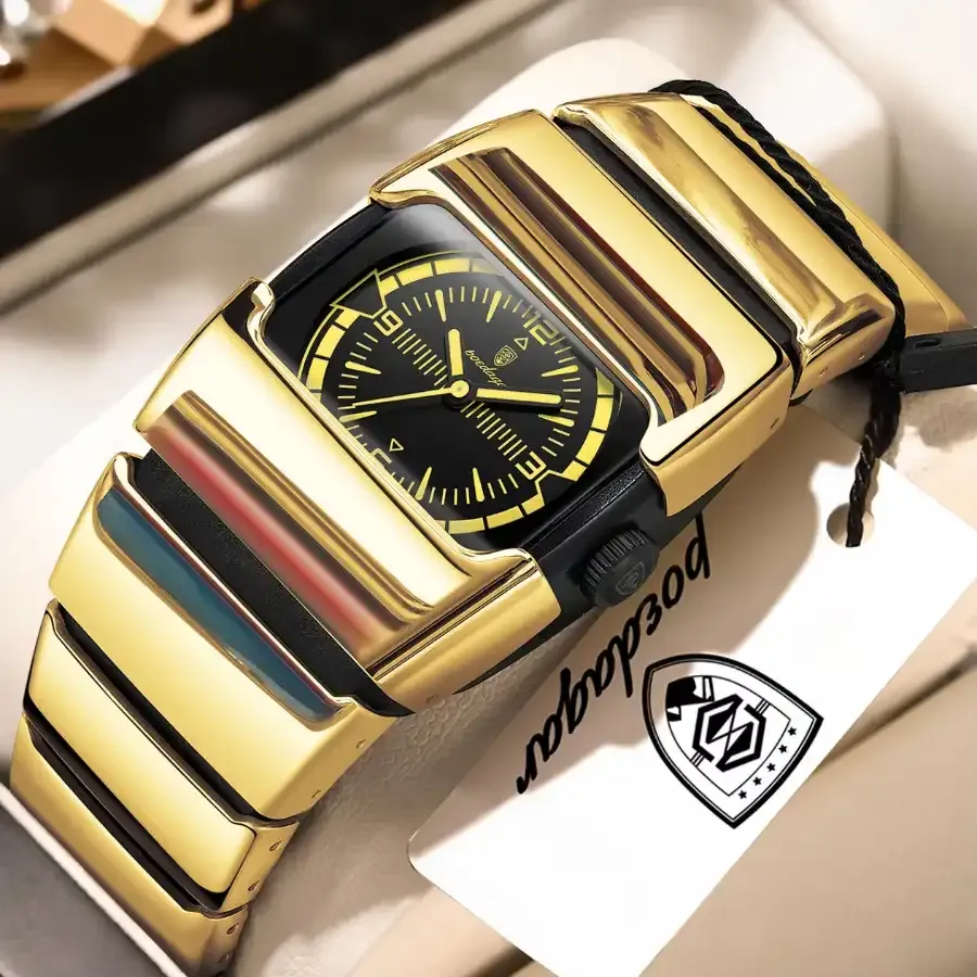 Poedagar 846 Men Quartz Watch Gold Gold