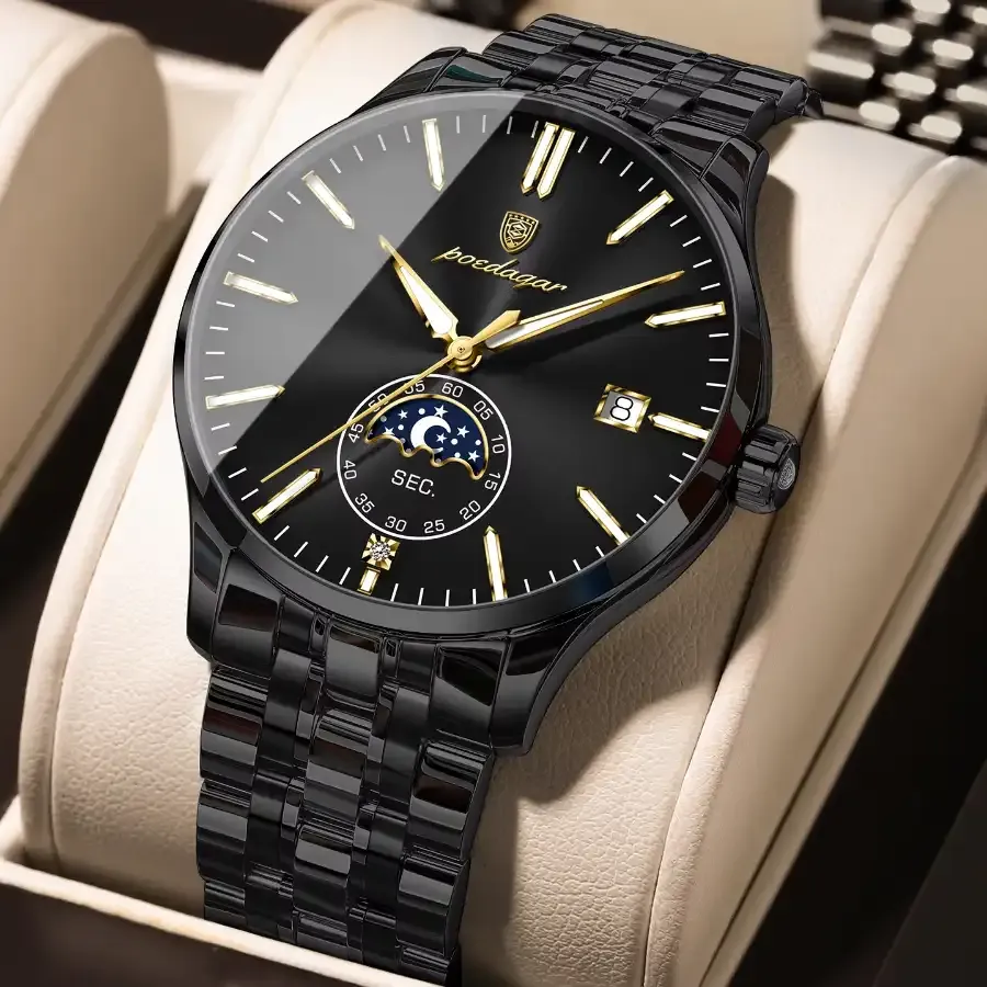 Poedagar 854 Men's Watch Black