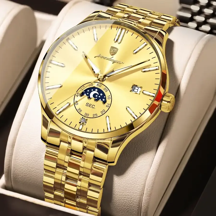 Poedagar 854 Men's Watch Gold