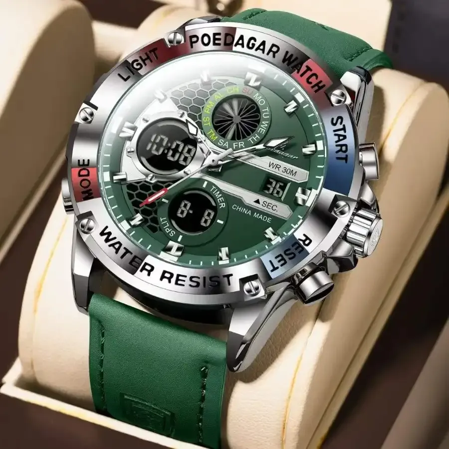 Poedagar E125 Dual Time Watch