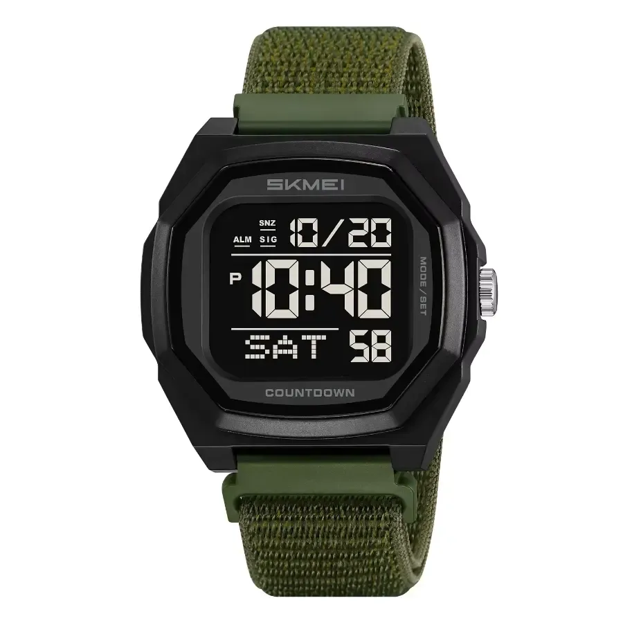 Skmei 2495 Military watch - Army Green-nylon