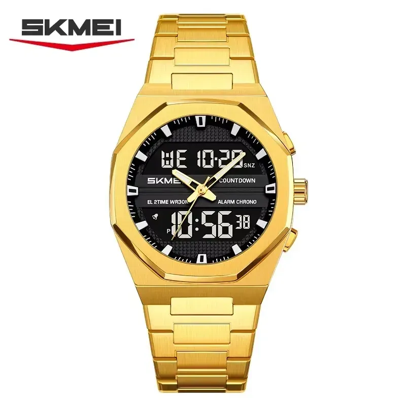 Skmei 2624 Analog & Digital Watch - Gold