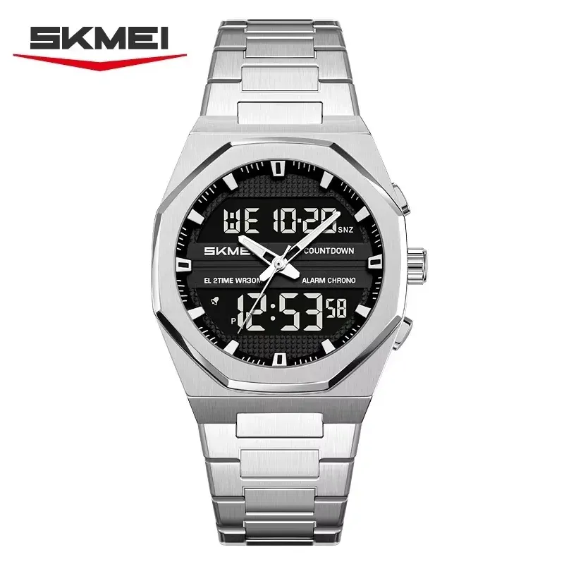 Skmei 2624 Analog & Digital Watch Silver