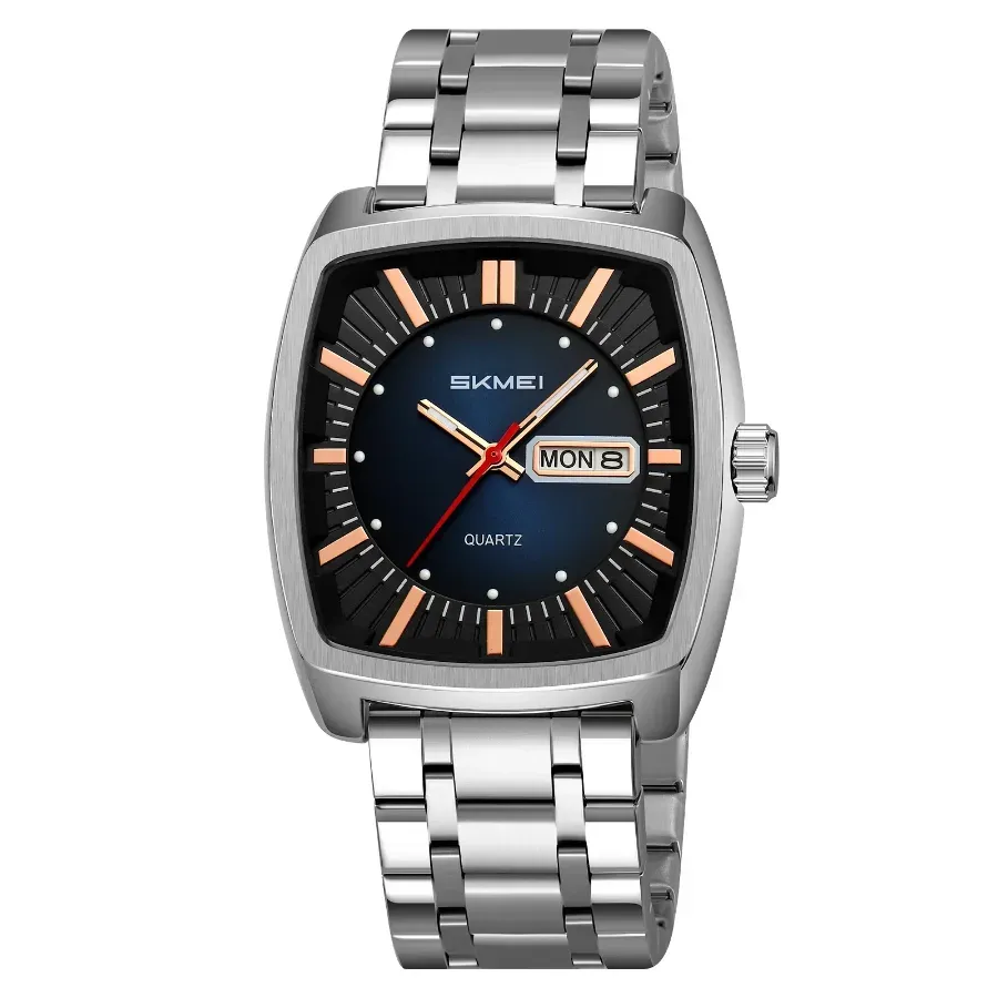 SKMEI 9354 Men's Square dail Watch Silvery-Blue