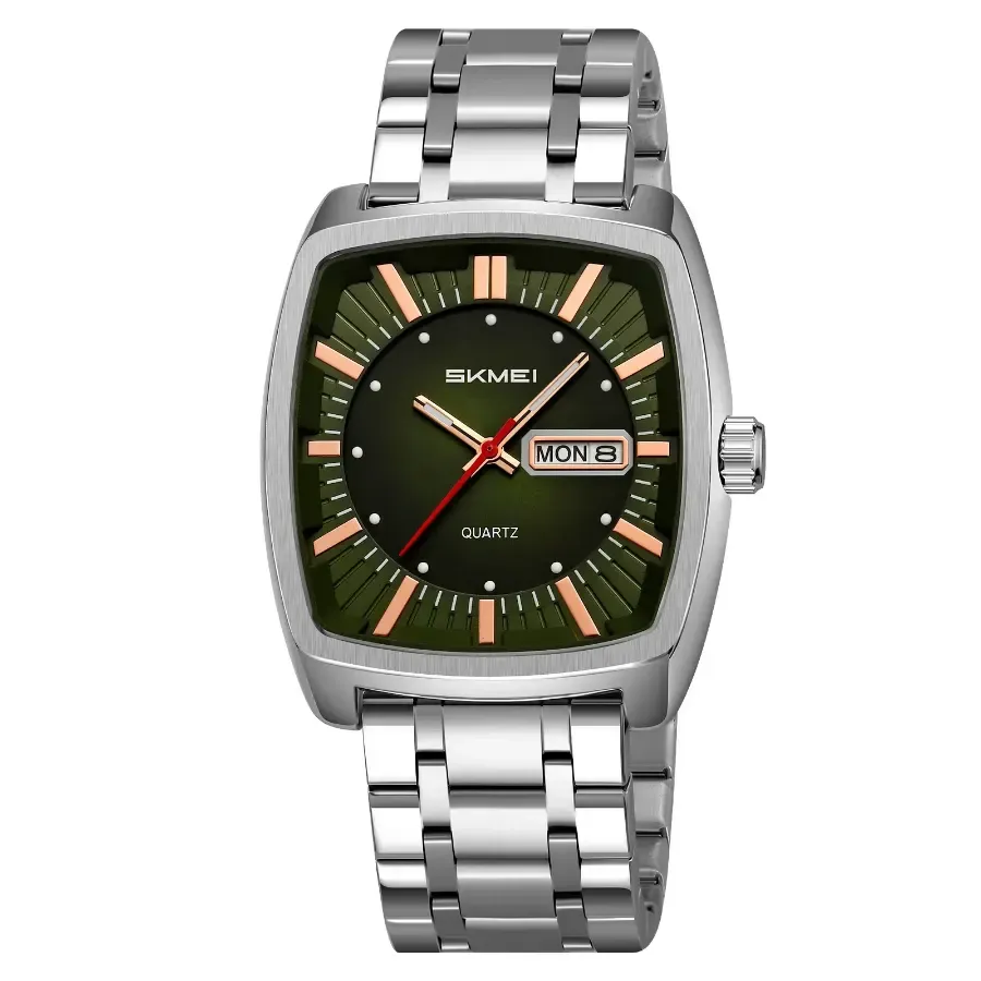 SKMEI 9354 Men's Square dail Watch Silvery-Green