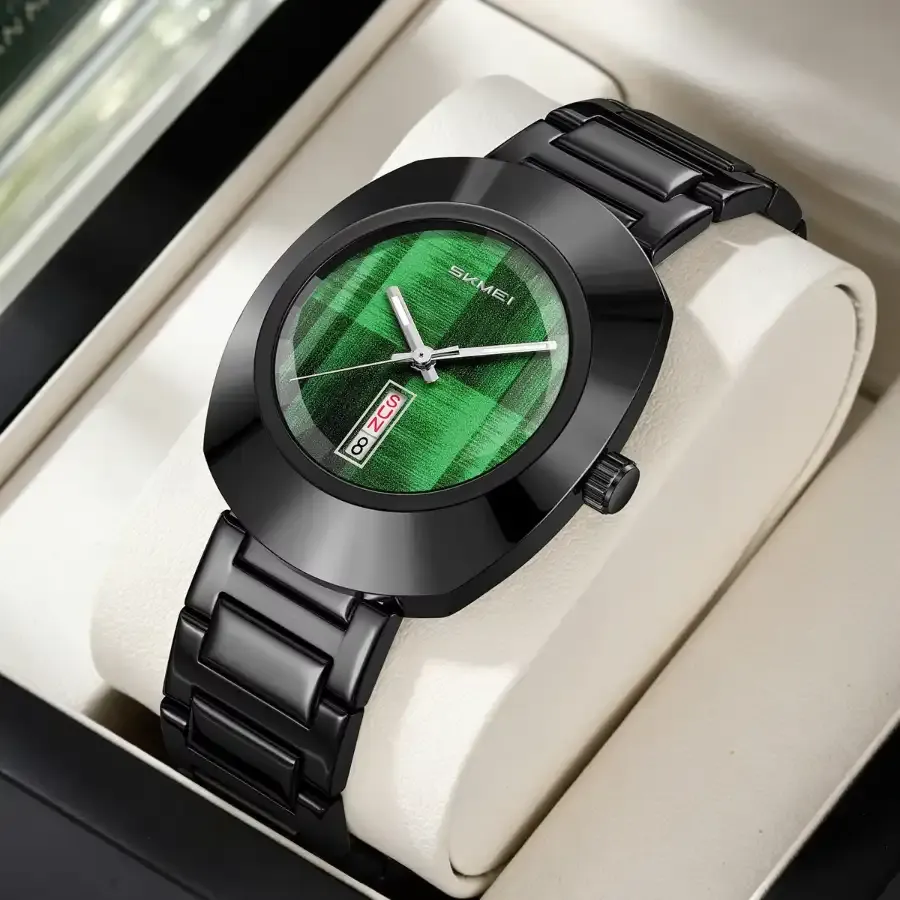 Skmei 9410 Retro Oval Quartz Watch black-green