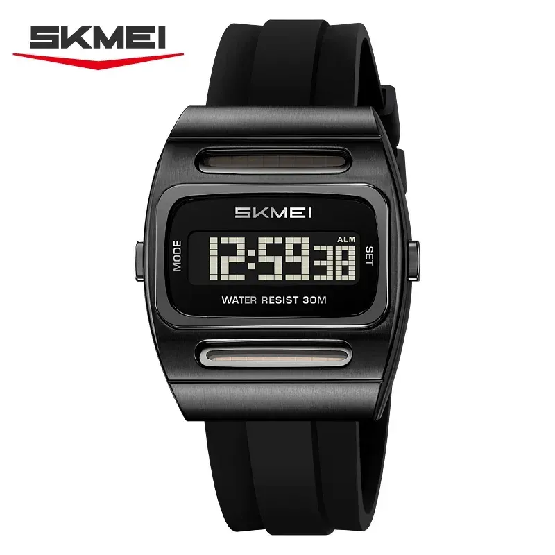 Skmie 2563 Solar Power Digital Watch Black