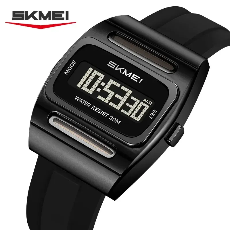 Skmie 2563 Solar Power Digital Watch silver