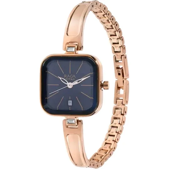 Titan Raga Viva Blue Dial Women Watch Nt2607wm02 2