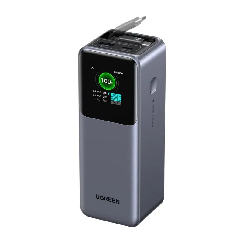 Ugreen Nexode Power Bank 20000mah 165w With Retractable Usb C Cable