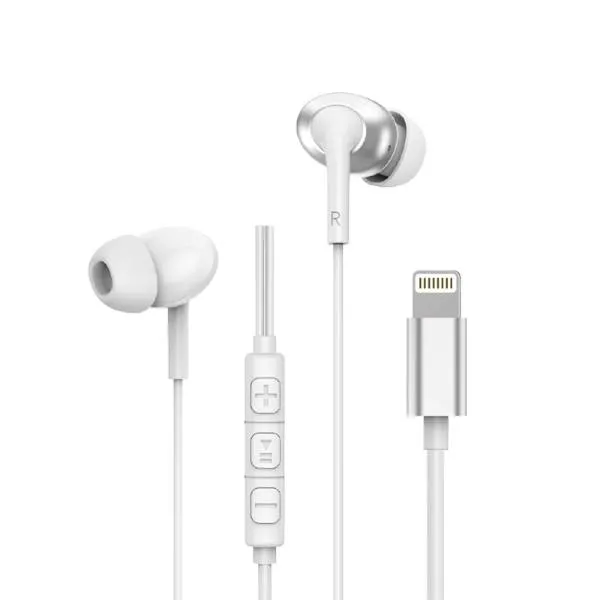 Wiwu Eb319 Lightning Stereo Wired Earphones White