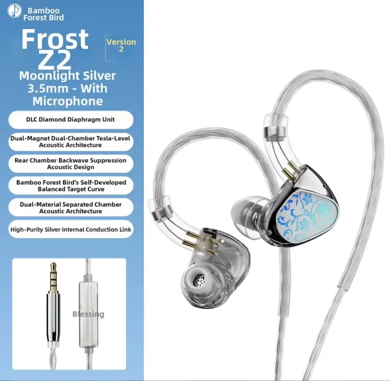 Zhu Audio Z2 V2 Frost 3 5mm Mic Iem